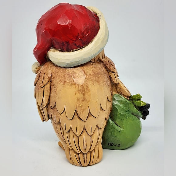 Jim Shore Christmas Owl Santa Hat & Bag of Gifts - Picture 4 of 7